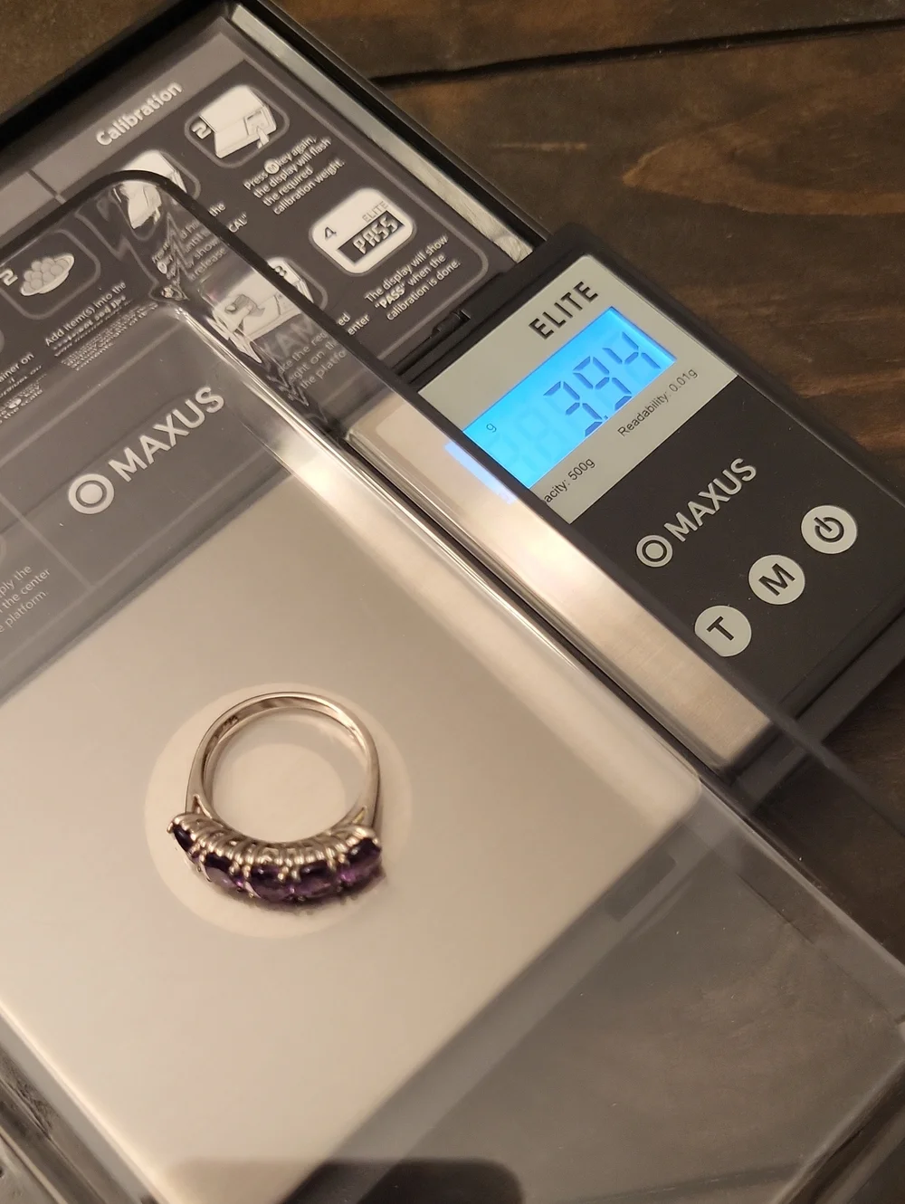 Vintage 925 Sterling Silver Multi Stone Amethyst Gemstone Ring